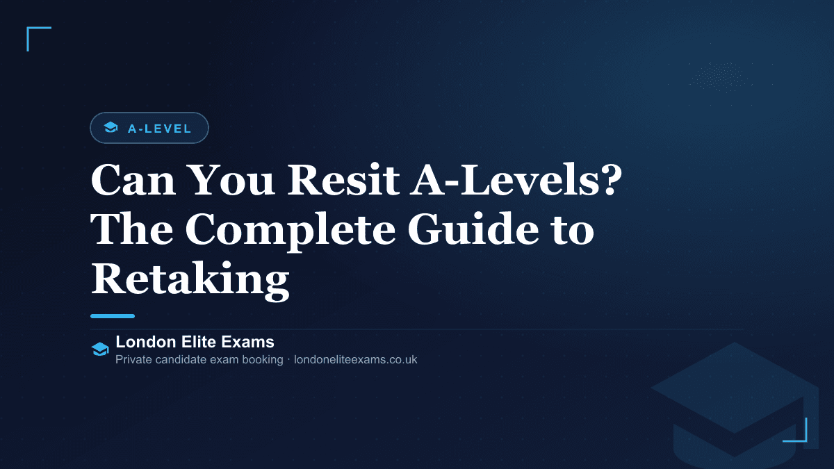 Can You Resit A-Levels? The Complete Guide to Retaking — London Elite Exams