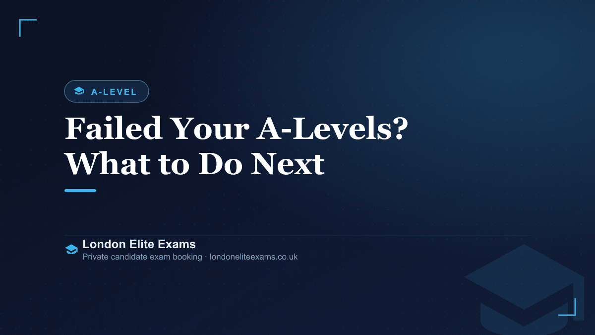 Failed Your A-Levels? What to Do Next — London Elite Exams
