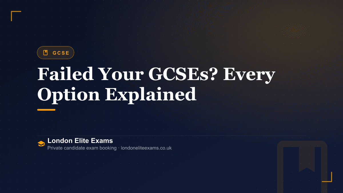Failed Your GCSEs? Every Option Explained — a London Elite Exams guide