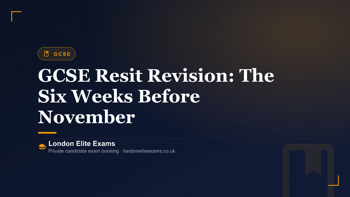 GCSE Resit Revision: The Six Weeks Before November — London Elite Exams