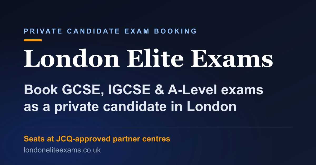Exam Centres in London for Private Candidates | GCSE, A-Level